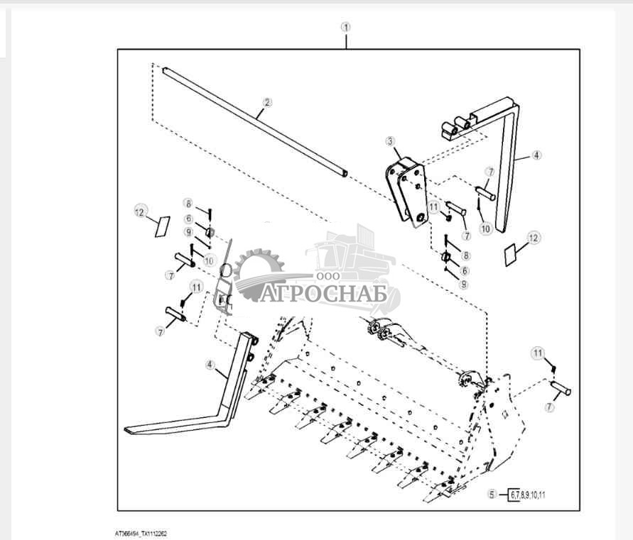 Комплект перекидной вилки 